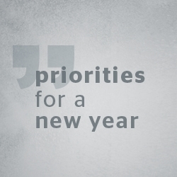 Picture of Priorities for a New Year